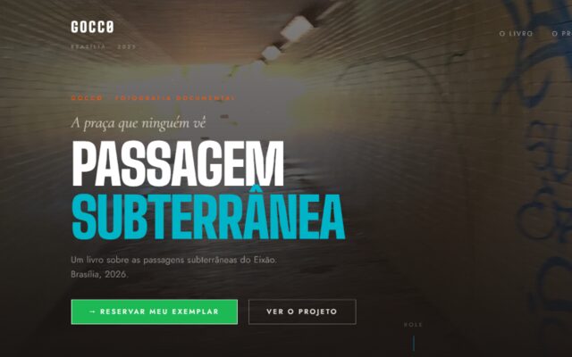 Passagem Subterrânea — livro de fotografia, no ar